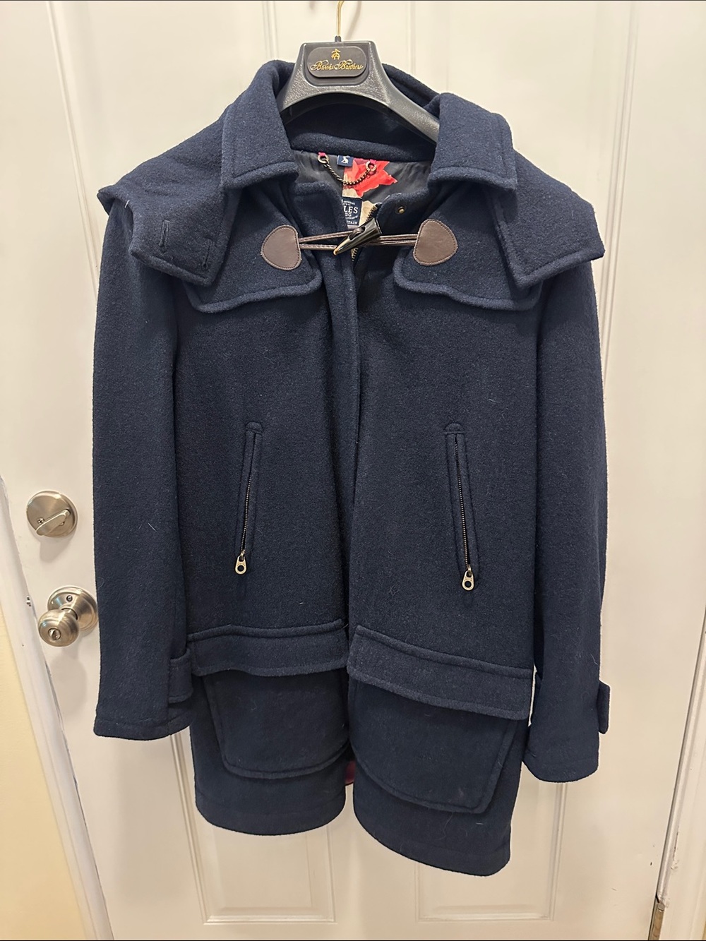 Joules Navy Wool-Blend Kids Toggle Pea Coat